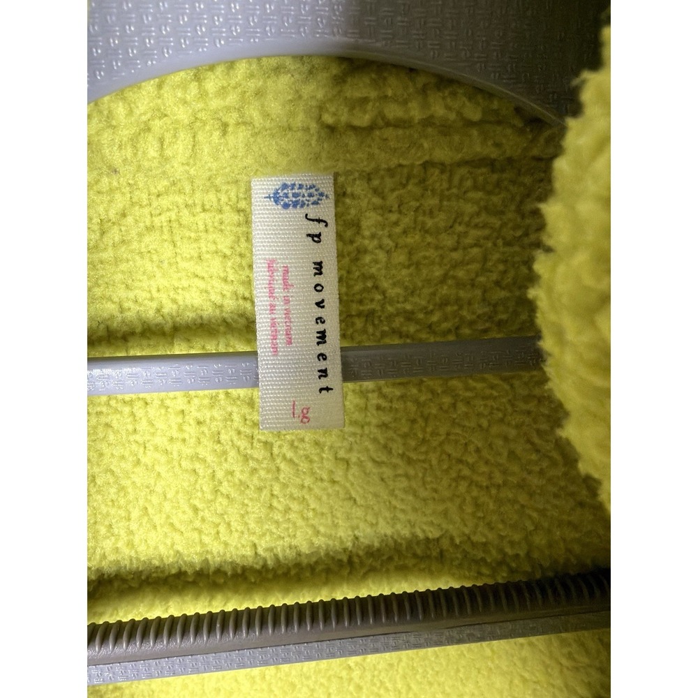 Free People Movement Hit The Slopes Fleece Jacket Pineapple Punch Size Woman's L - Picture 2 of 5